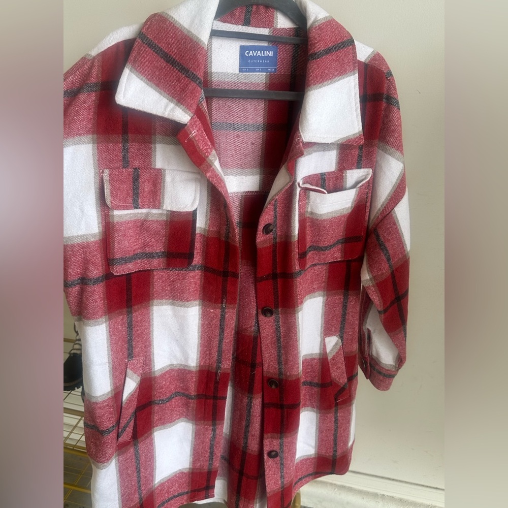 Cavalini Red and White Plaid Jacket